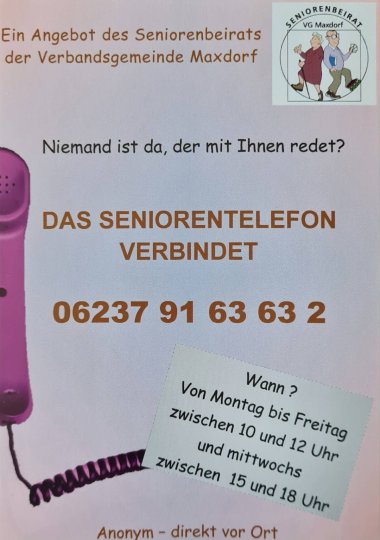 Plakat zum Seniorentelefon