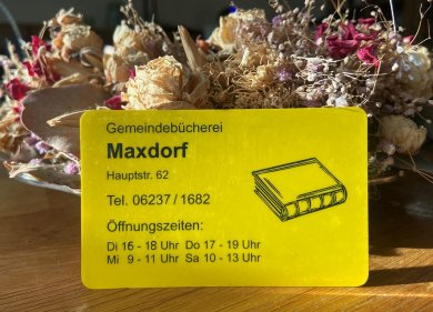 Foto vom Ausweis der Gemeindebücherei Maxdorf