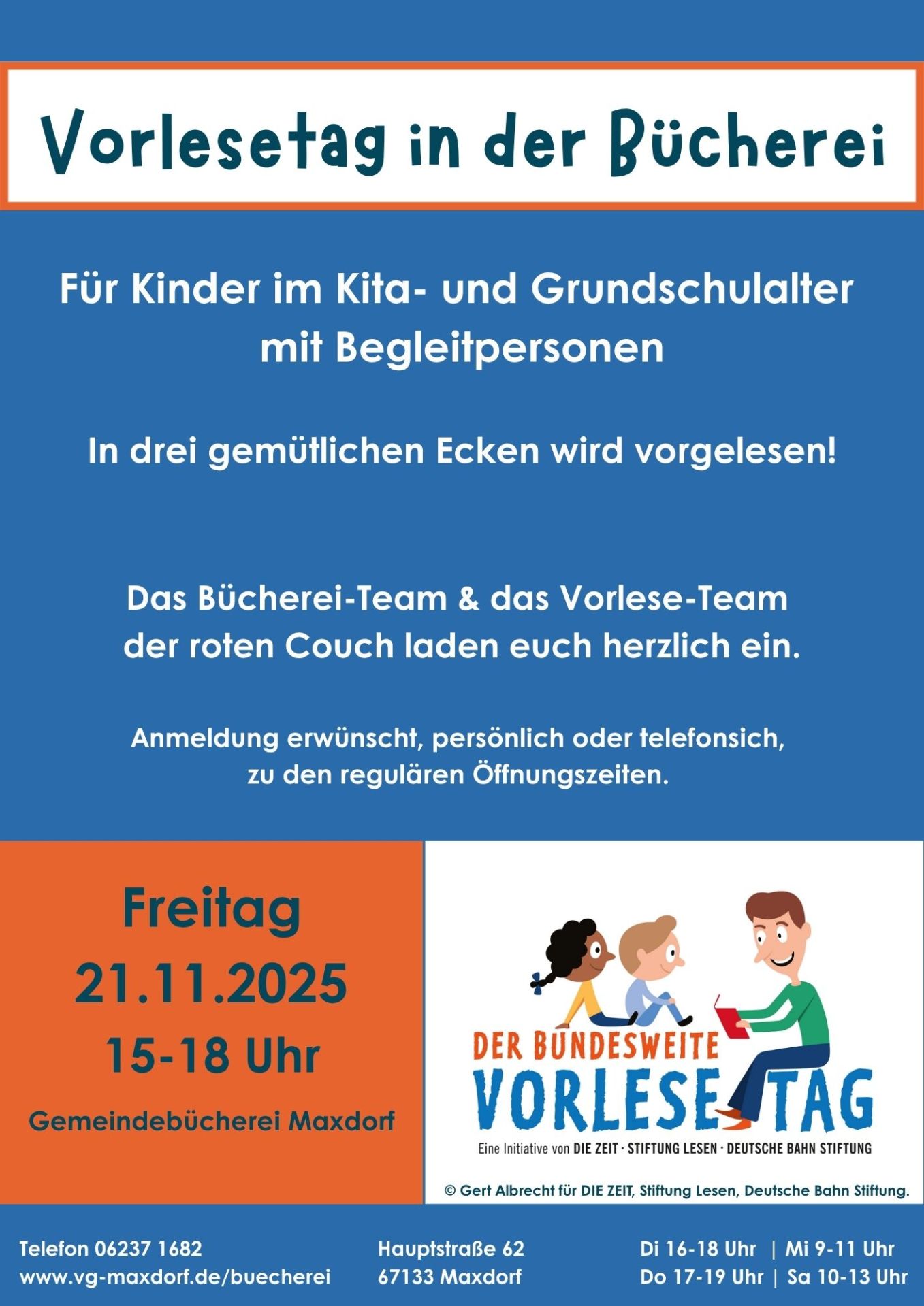 Plakat zum bundesweiten Vorlesetag
