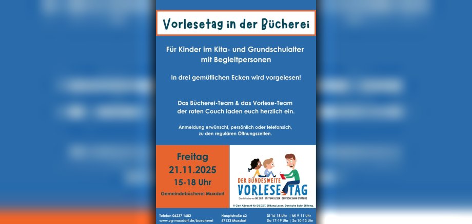 Plakat zum bundesweiten Vorlesetag