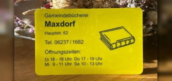  Foto des Benutzerausweises der Gemeindebücherei Maxdorf