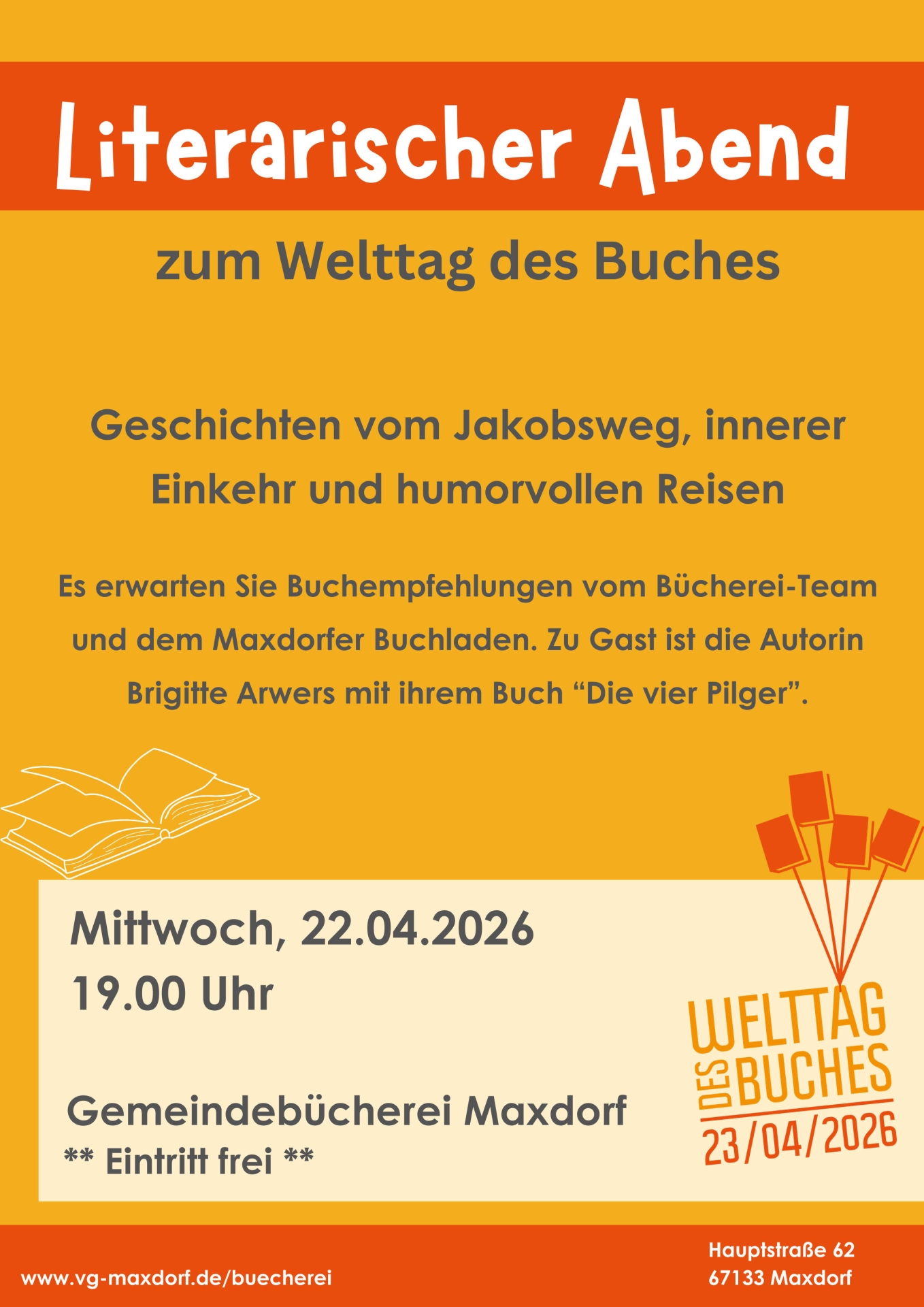 Plakat zum literarischen Abend
