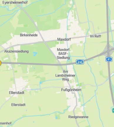 Bild vom Ausschnitt einer Karte der Verbandsgemeinde Maxdorf