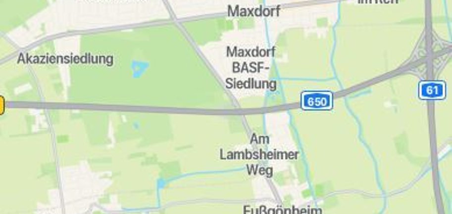 Bild vom Ausschnitt einer Karte der Verbandsgemeinde Maxdorf