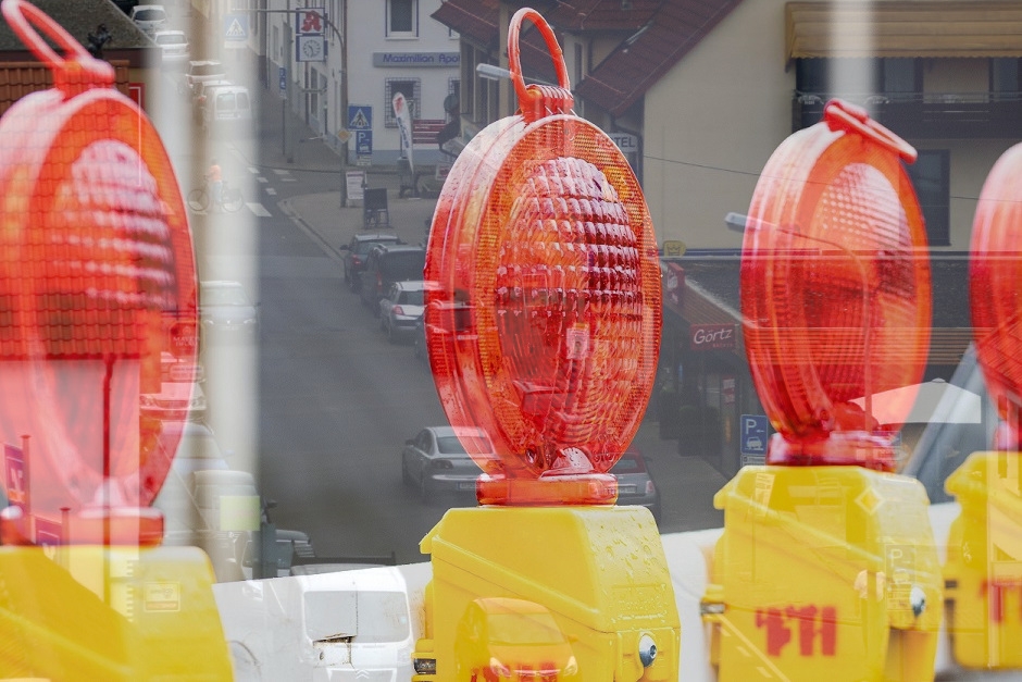 Foto von roten Warnblickleuchten