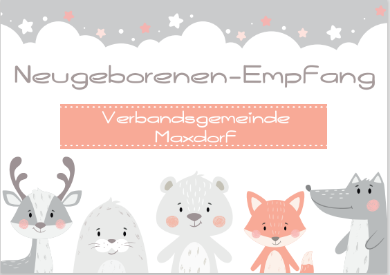 Plakat Neugeborenenempfang 2024