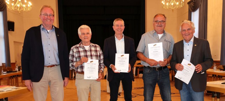 Werner Baumann, Alfons Wiebelskircher, Martin Westrich, Georg Kiefer, Bernd Kraft (von links)