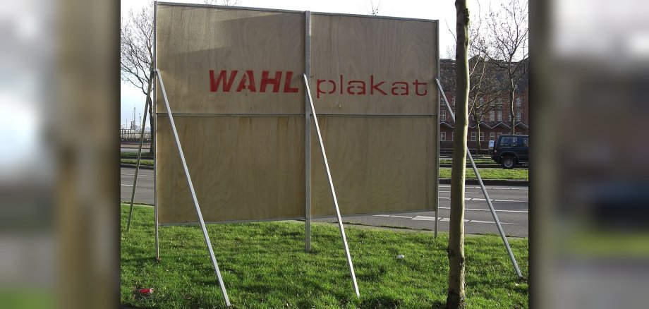 Foto eines Wahlplakates
