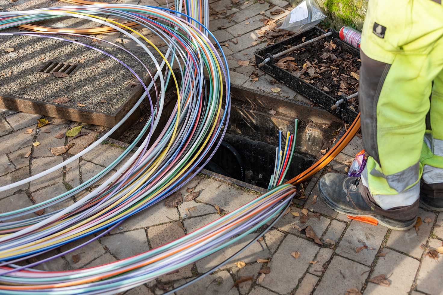 Infrastrukturmaßnahme Verlegung von Glasfaserleitungen für das schnelle Internet