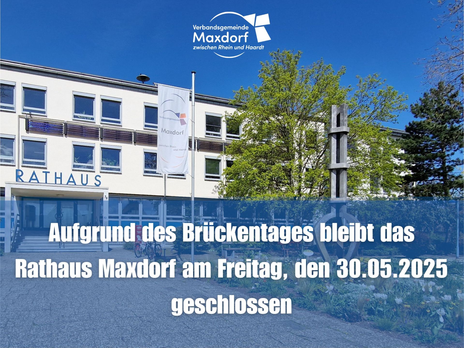 Grafik, Rathaus am 20. Mai 2025 geschlossen