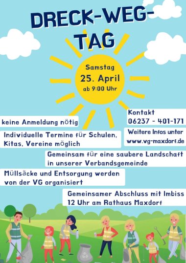 Plakat zum Dreck-Weg-tag am 25. April 2026
