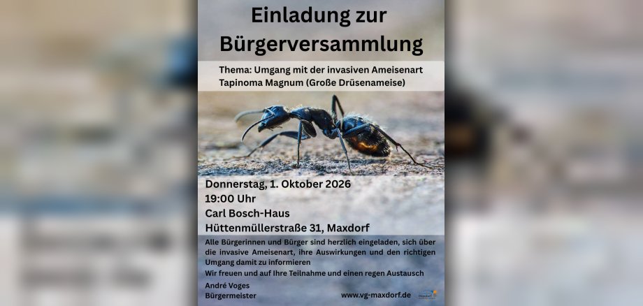 Plakat zur Bürgerversammlung