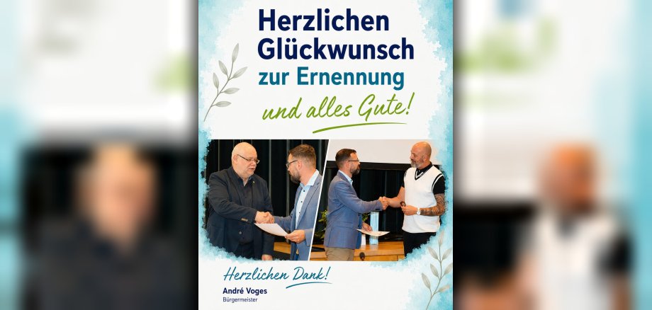 Foto Bürgermeister Voges und die Beigeordneten Lupberger und Kuhn