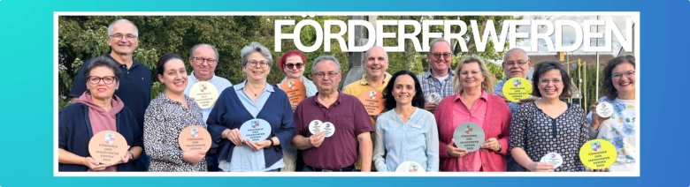 Foto der Förderer der Maxdorfer Kerwe mit Plaketten
