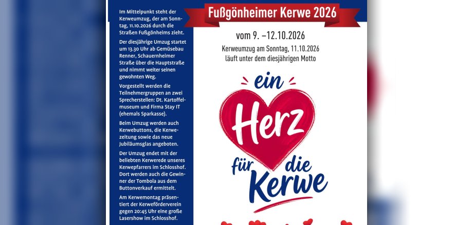 Plakat zur Fußgönheimer Kerwe