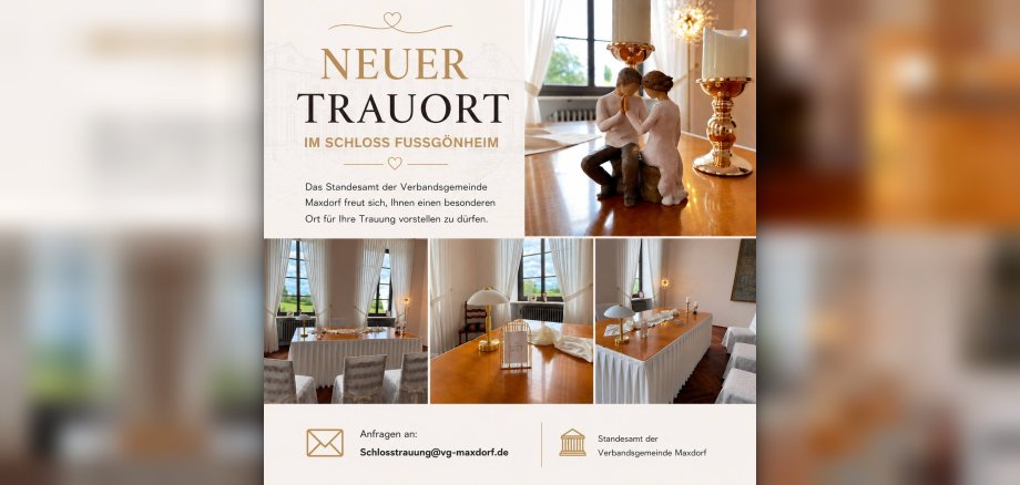 Collage Trauzimmer im Schloß Fußgönheim