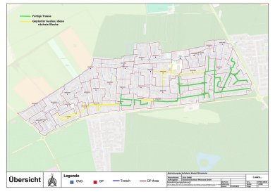 Grafik des Ausbauplans Glasfaser in Birkenheide